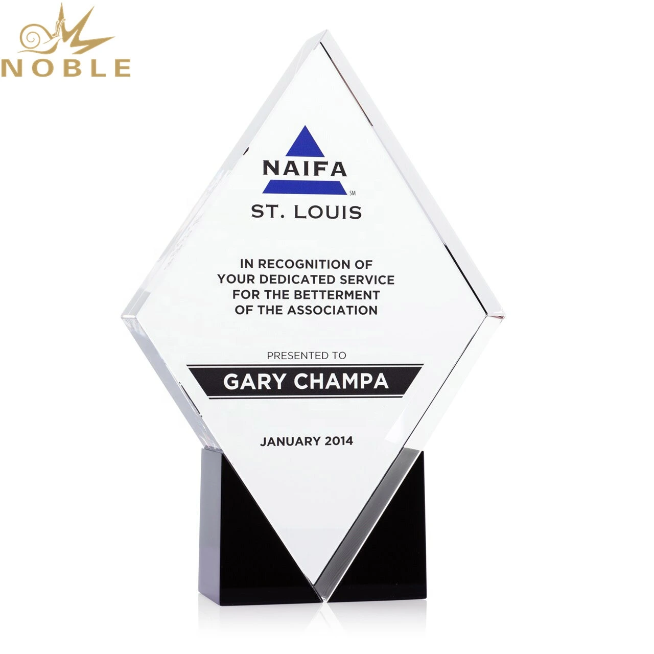 Custom New Design Paradigm Optical Crystal Plaque Award 1