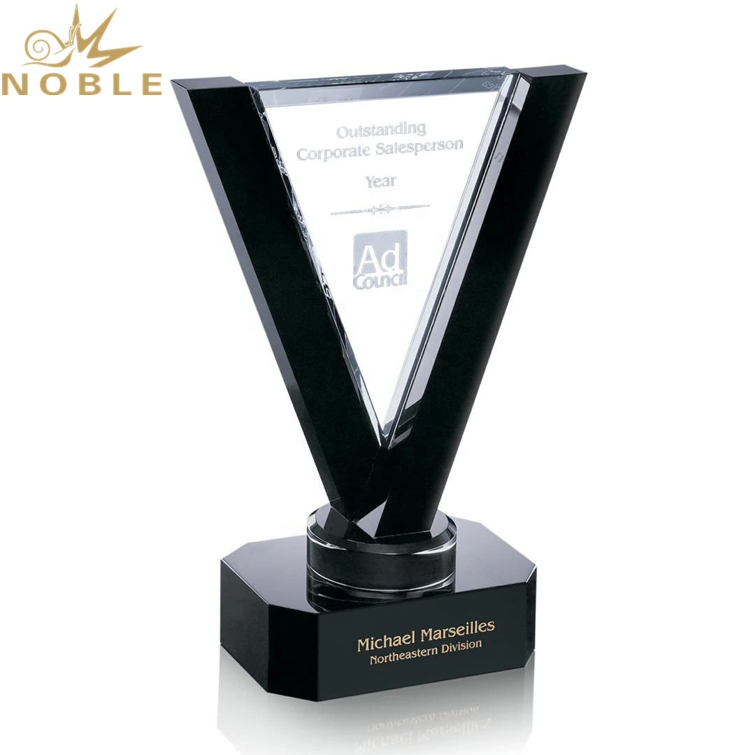 Excellent Unique Design Free Engraving Crystal Custom Plaque Trophy 1