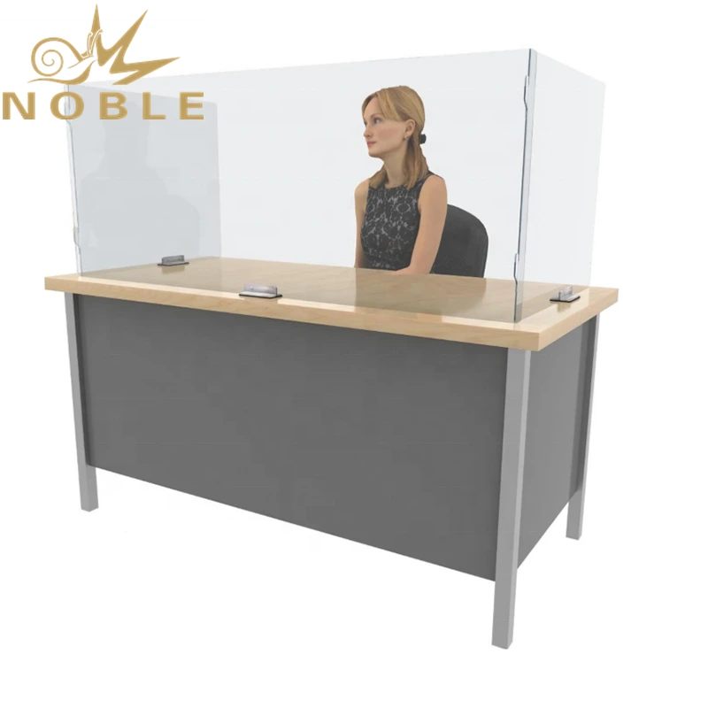 Best selling Protect School Teachers 3 Panel Mounted Teacher's Desk Sneeze Guard Shield 1