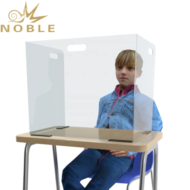 Easy to Assemble Portable Sneeze Guard Folding Desktop Student Sneeze Guards Barriers for School Classroom 1