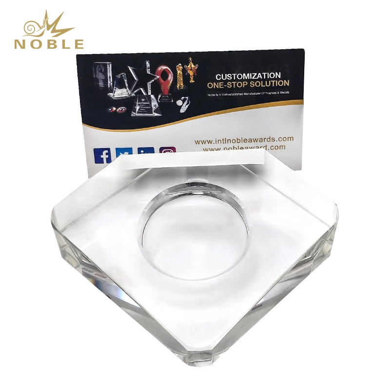 Custom Crystal Business Gift Crystal Name Card Holder with Clock 1