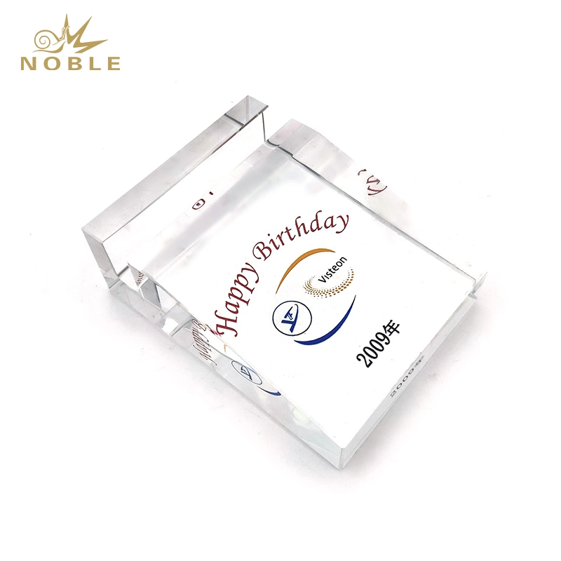 Business Souvenir Custom Logo Crystal Name Card Holder 1