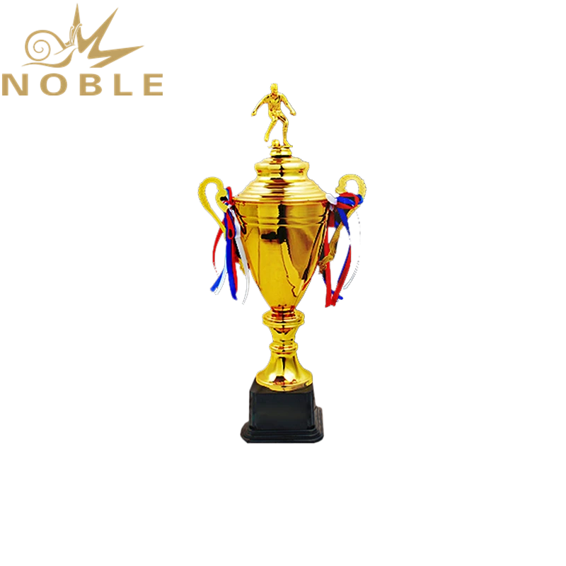 Metal Custom Sports Soccer Cup Trophy with Soccer Player Figurine 1