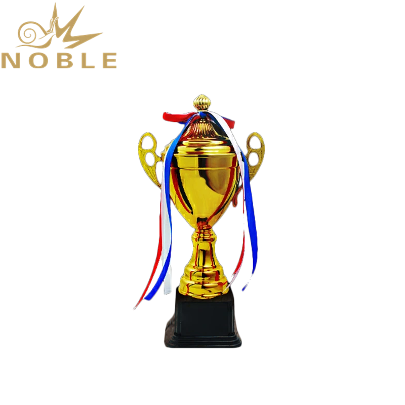 Custom Printing logo Sports Championship Metal Badminton Trophy 1