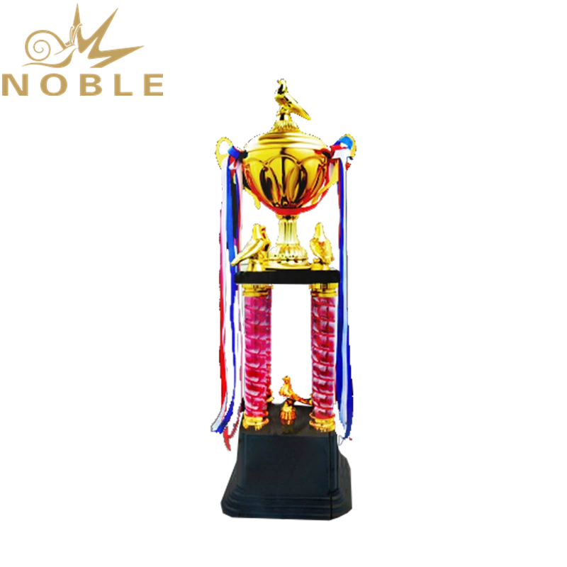 Noble Custom Champion Award Big Size Four Column Metal CupTrophy 1
