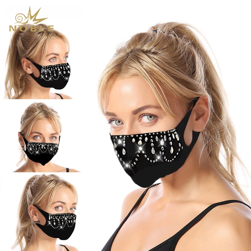 Best Selling Women's Rhinestone Fashionable Face Decoration Party Mask 1