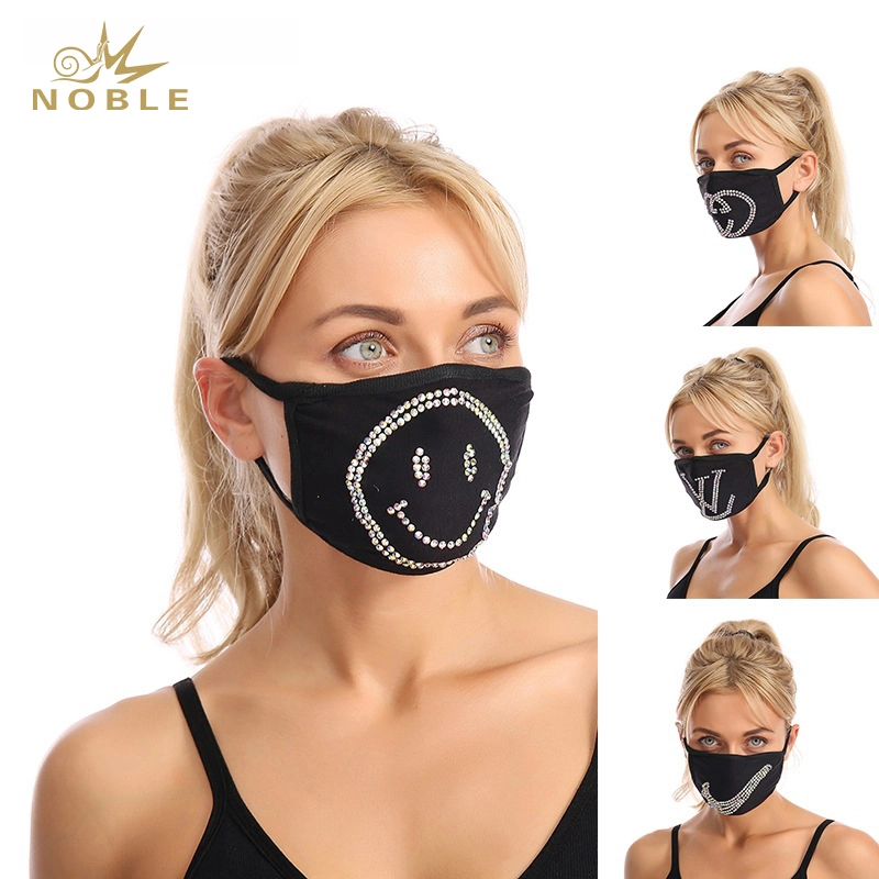 Hot Selling Masquerade Fashion Rhinestone Crystal Bling Face Party Mask for Women 1