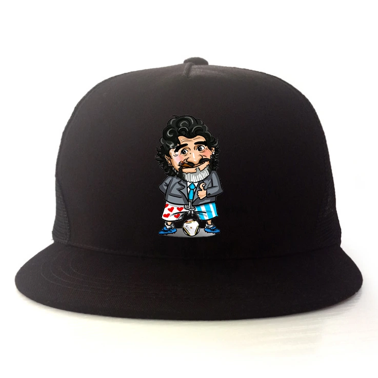 Wholesale Fashion Custom Printing Diego Maradona Hip-hop Cap Hats for Memorzing Diego Maradona 1