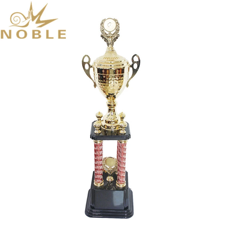 Three Different Sizes High Quality Four Column Metal Trophy 1