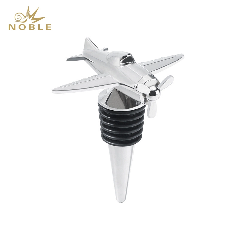 Amazon Hot Zinc Alloy 3D Airplane Wine Bottle Stoppers as Return Gift 1