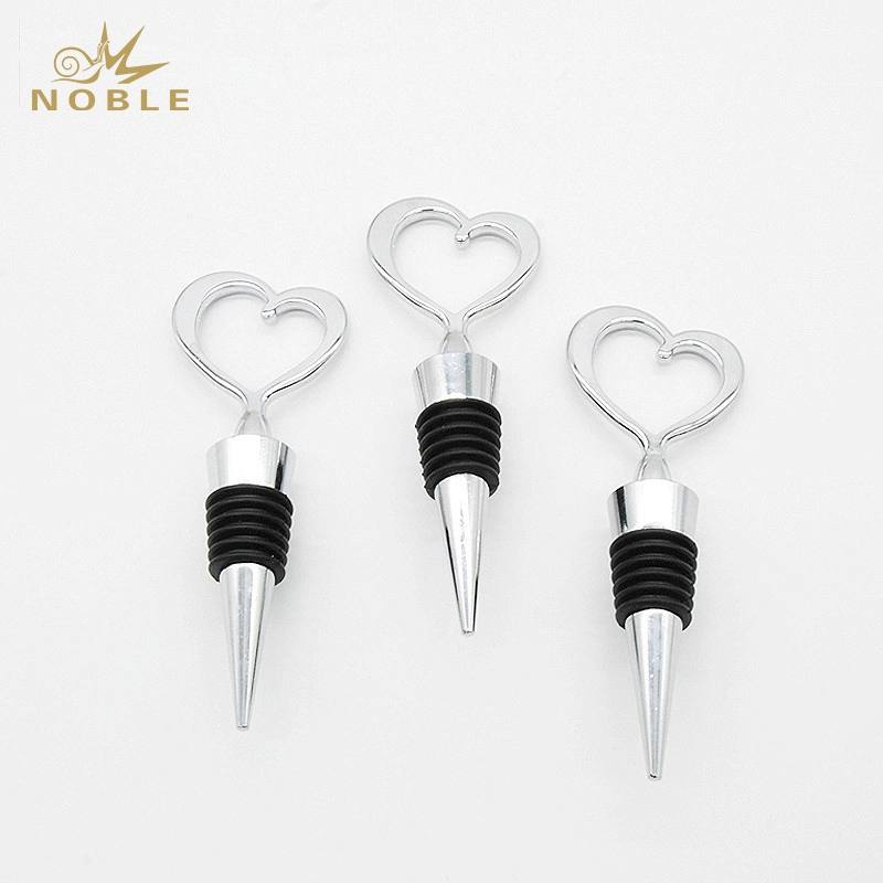 Valentine's Day Gift items Wedding Gift Sets Love Heart Metal Wine Bottle Stopper 1