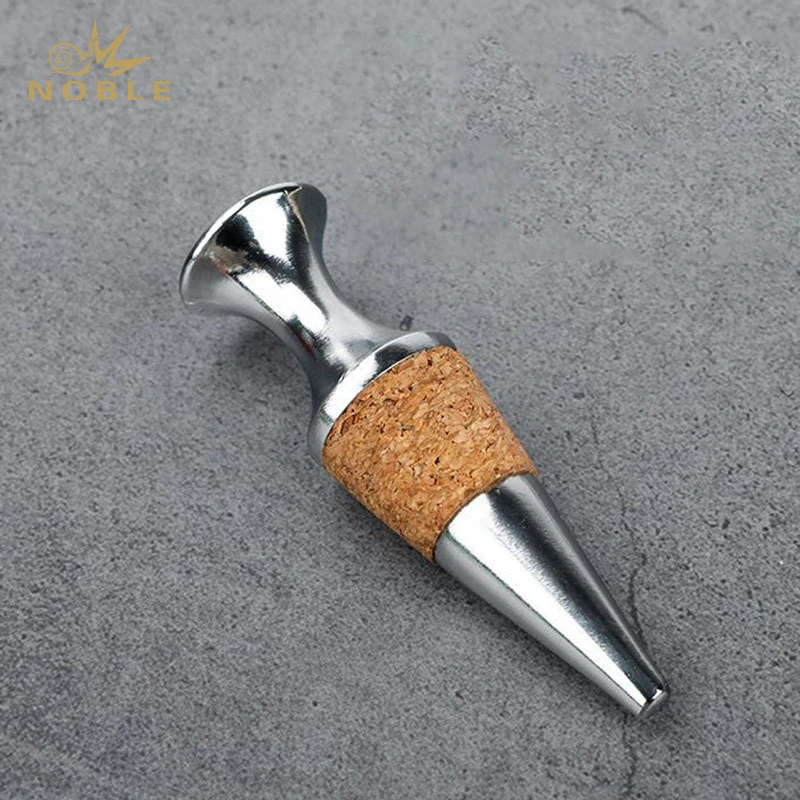 Custom Zinc Alloy wine bottle stopper metal cork stopper 1