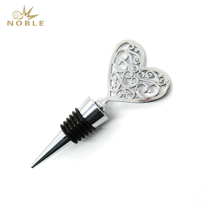Wine Stoppers Reusable Wine Preserver Craft Wine Condom Bottle Stopper Parts Heart Charm Wedding gifts 1