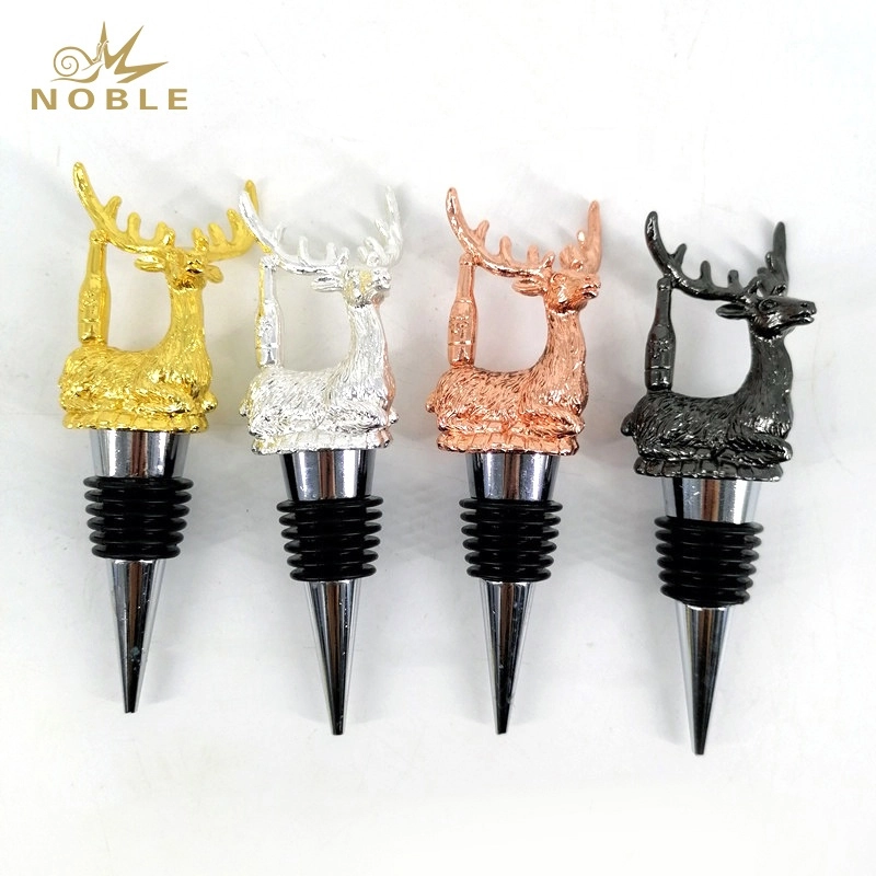 Champagne Beverage Wine Bottle Animal Elk Figurine Stopper 1
