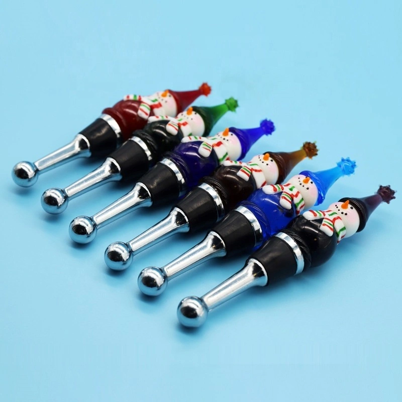 High quality Hand Blown Glass Figurine Wine Bottle stopper for Christmas decoration 1