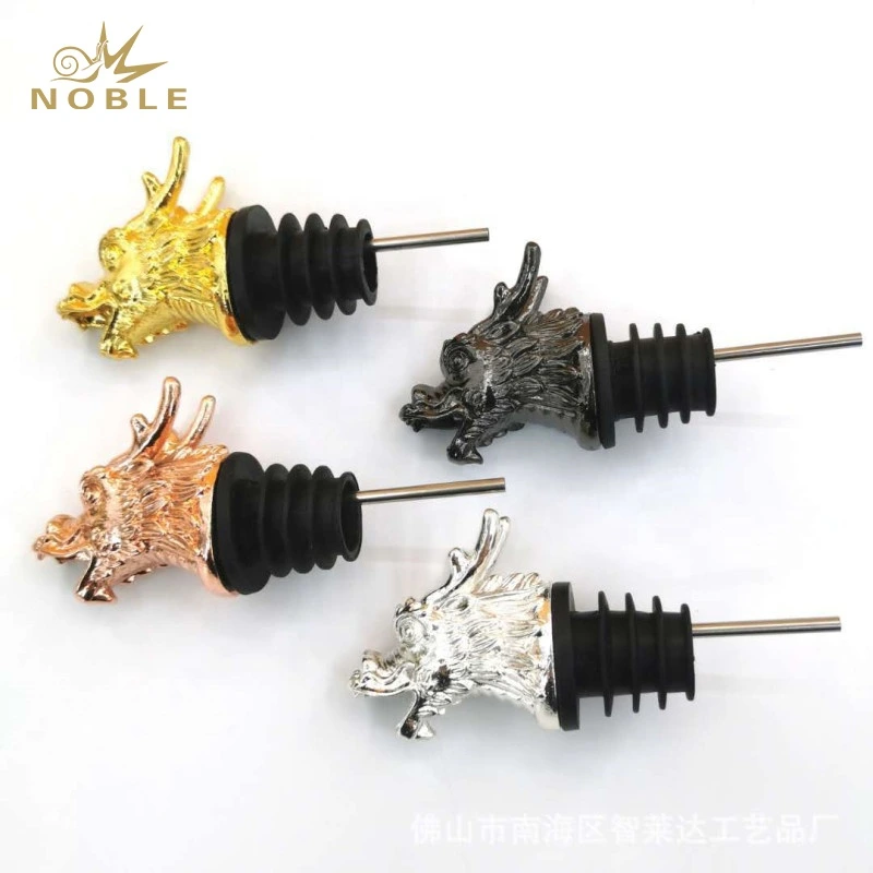 Zinc Alloy Reusable Dragon Animal Figurine Custom Dragon Drink Pourer Wine Pourer 1