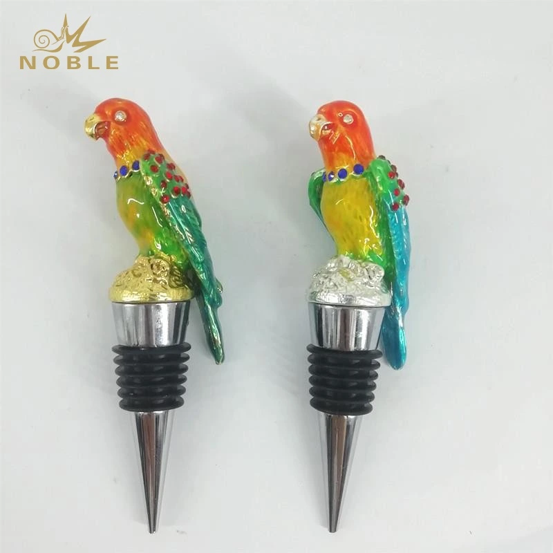 3D Animal Figurine Custom Wedding Gifts Metal Bird Wine Bottle Stopper1 1