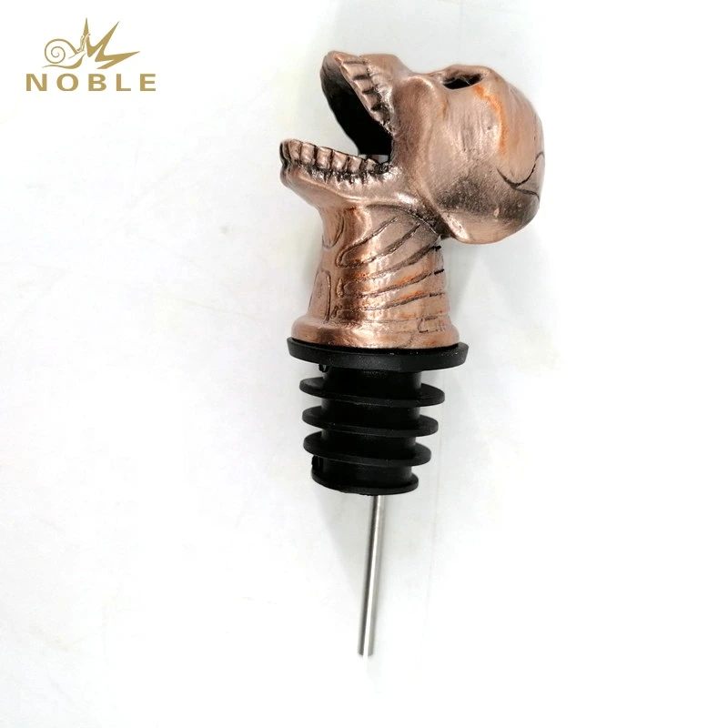 Best selling Custom Animal Figurine Metal 3D Skeleton Wine Pourer 1