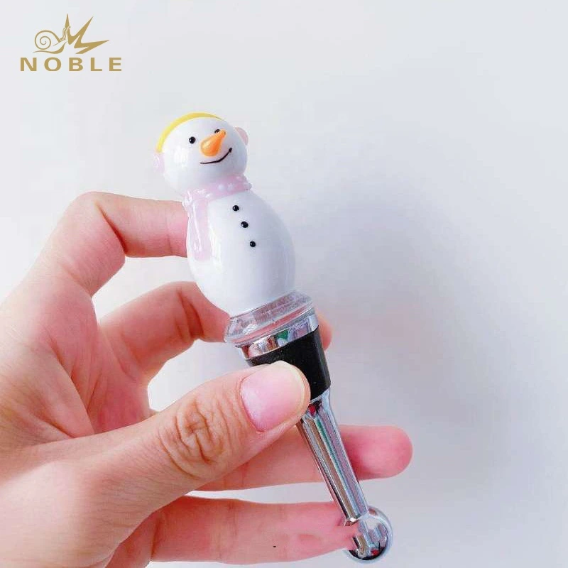 Christmas wine accessory Italian wine charms novelty snowman wine bottle stopper 1