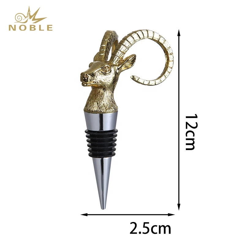 Popular New Design Metal Souvenir Wedding Gifts Custom Antelope Figurine Wine Bottle Stopper1 1