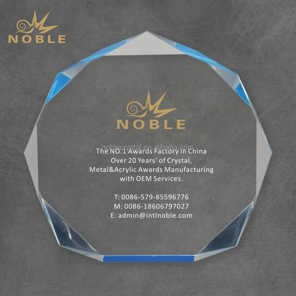Noble Custom Laser Engraving Acrylic Octagon Trophy 1