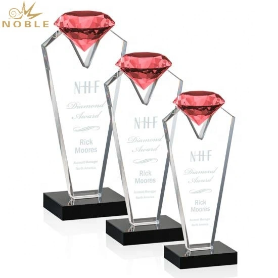 Noble High quality Best selling Red Crystal Diamond Trophy 1