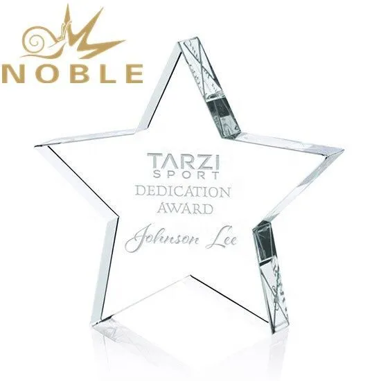 Custom Engraving Optical Crystal Star Award Paperweight As Business Gift1 1