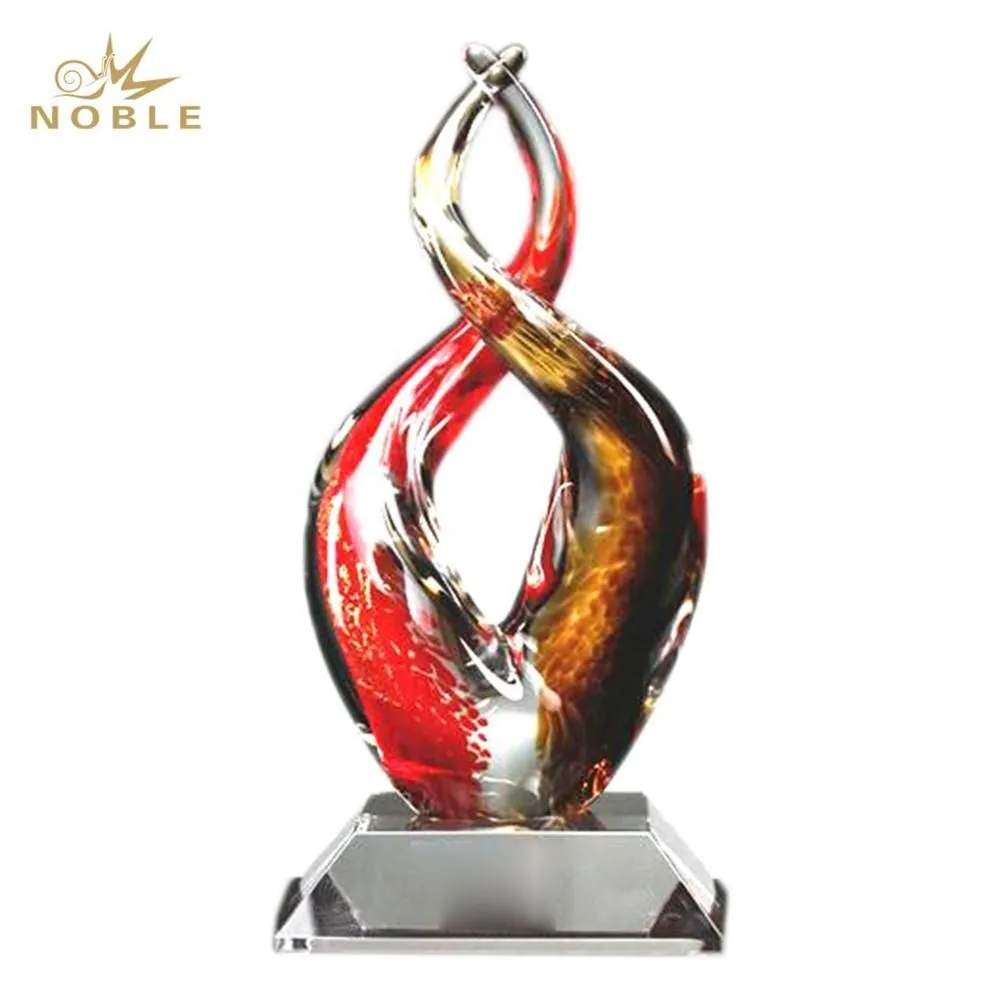Noble Hand Blown Glass Art Trophy for Decoration Souvenir gifts 1
