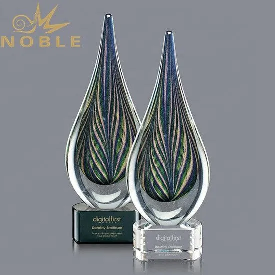 Unique New Design Hand Blown High Quality Art Glass Trophy1 1