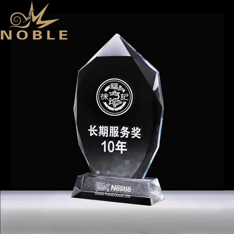 High Quality Free Engraving Jade Glass Plaque Award 1