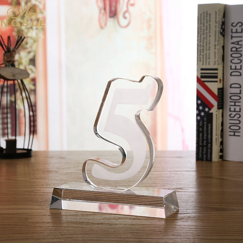 Custom 5 years Anniversary Souvenir Crystal Award Trophy 1