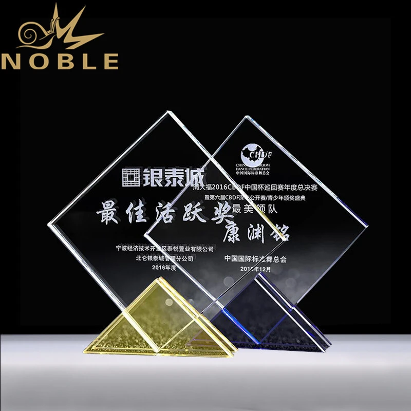 New design Popular custom crystal plaque award with free engraving 1