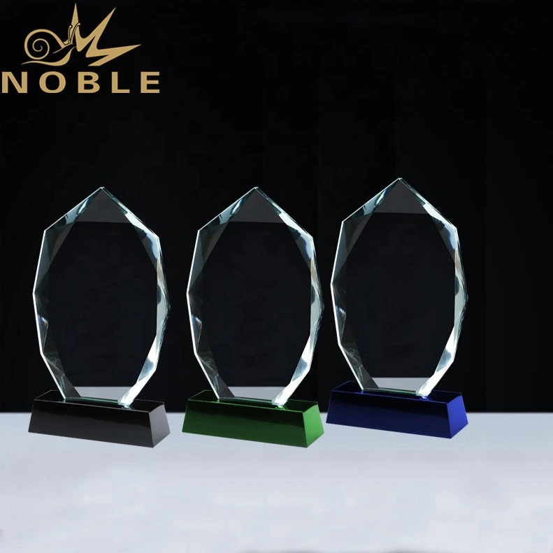 High Quality Diamond Cutting Crystal Plaque Award with Custom Base 1