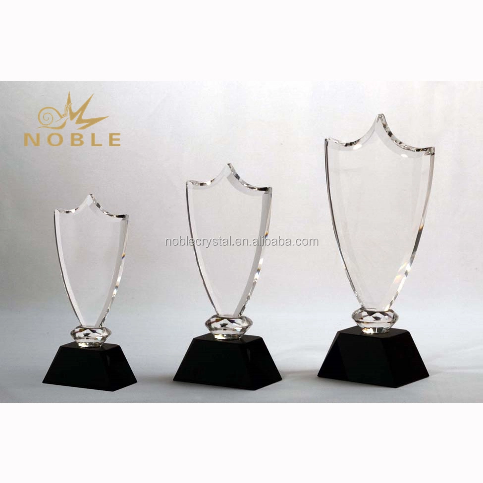 Noble Transparent Crystal Trophy Crystal Shield Award Plaque 1