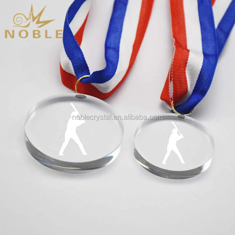 Noble Round Shape Sports Event Custom Crystal Souvenir Medal 1