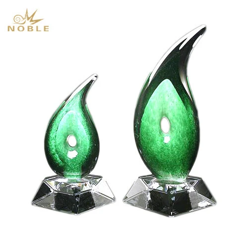Hand Blown Glass Custom Art Glass Trophy for Wedding Souvenirs 1