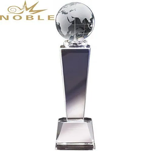 High quality free engraving custom Crystal globe award 1