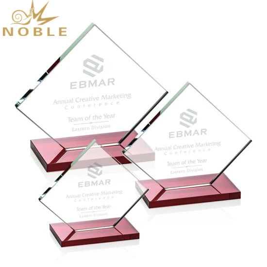 Hot selling Custom Engraving Glass Square Plaque Award 1