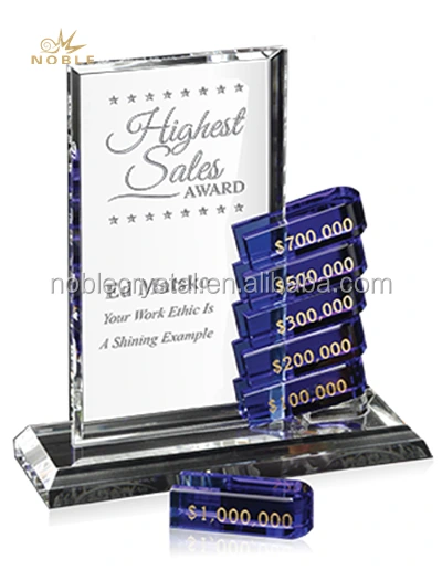 New Design Custom Crystal cooperation Teamwork trophy 1