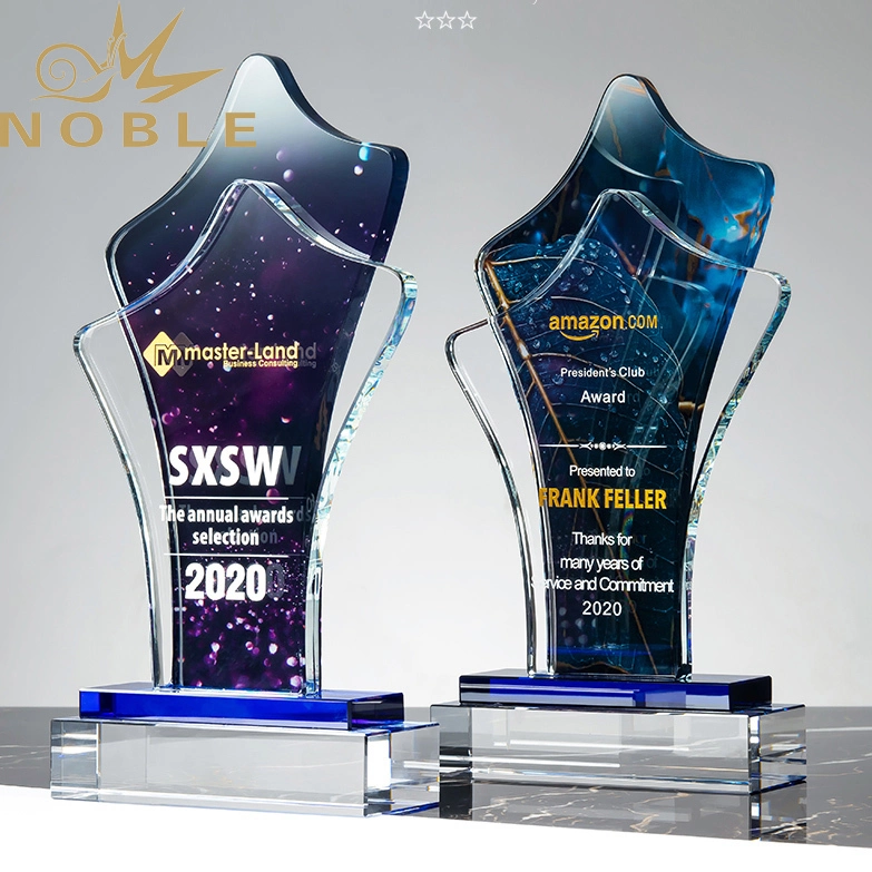 Custom Color Printing High Quality Crystal plaque Trophy 1
