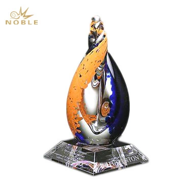 Bespoke Glass Art Craft Trophy Hand Blown Glass Award 1