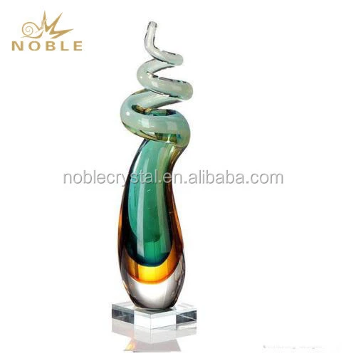Elegant Design Gifts Favor Hand Blown Custom Art Glass Trophy Award 1