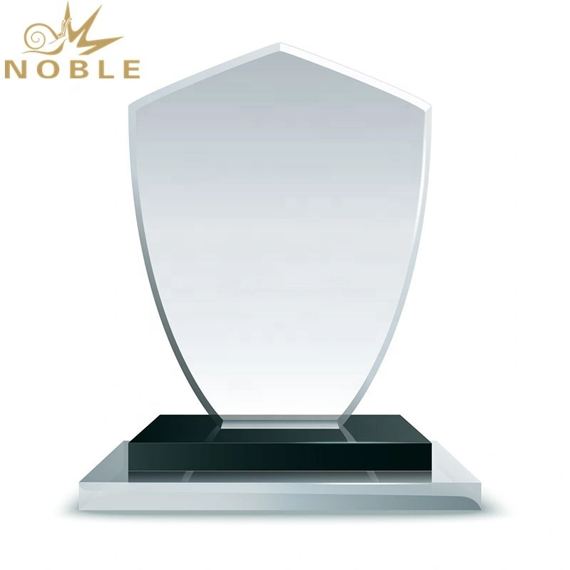 Wholesale Promotion Custom Crystal Blank Shield Plaque Trophy 1