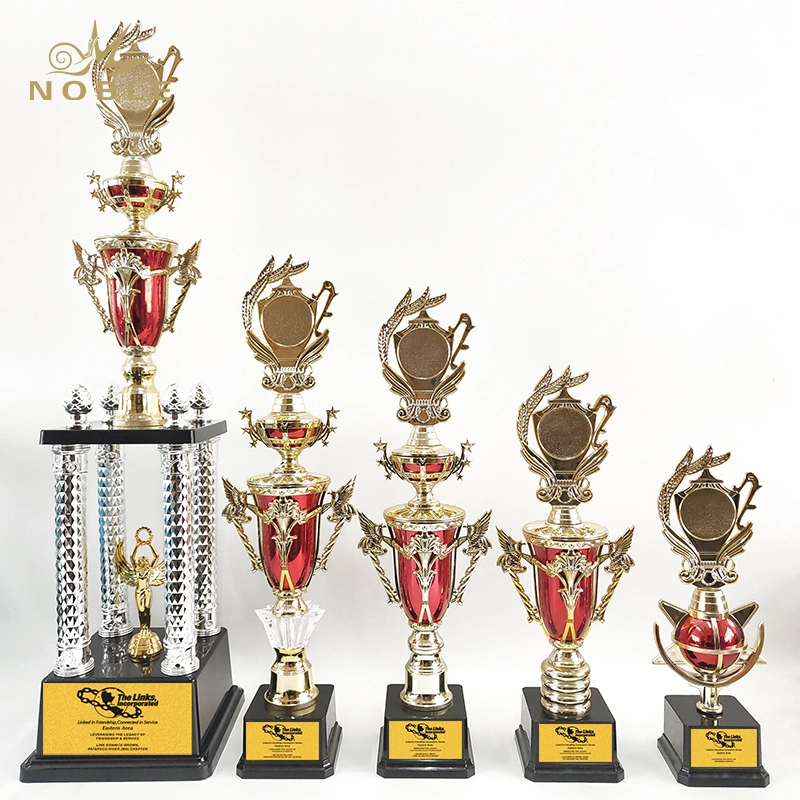 Wholesale Custom Gold Silver Bronze Metal Sport Badminton Award Champion Trophy Cup 1