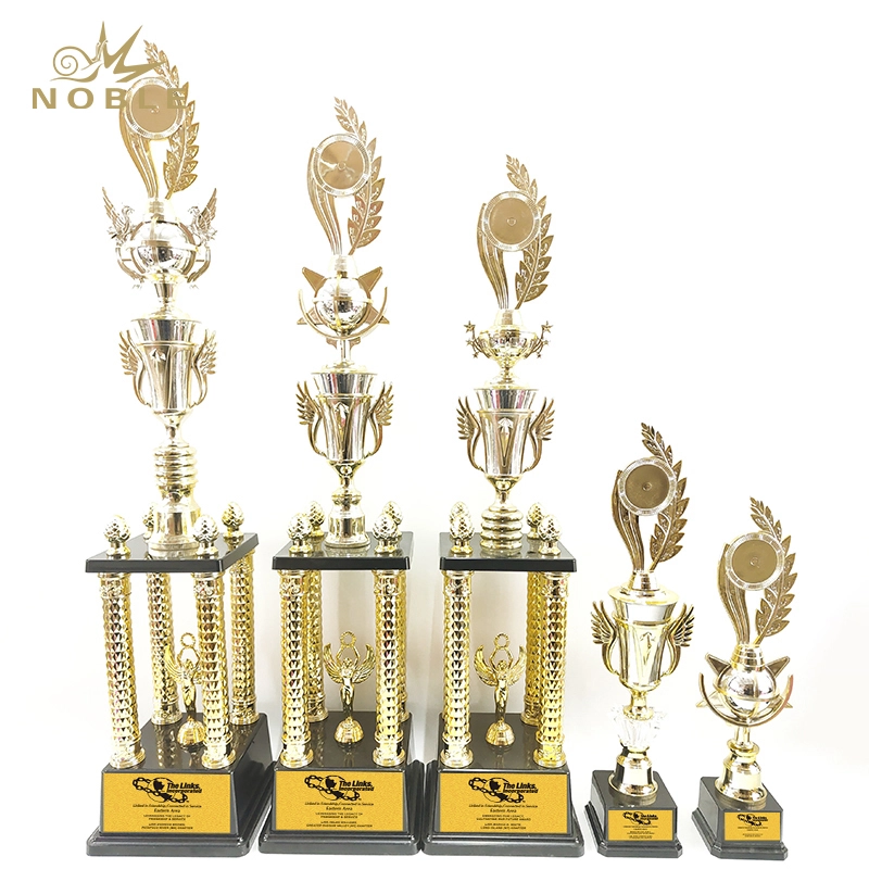 Custom Cheap Price High Quality Sport Soccer metal trophy wholesale Award medals medallion and trophies 1