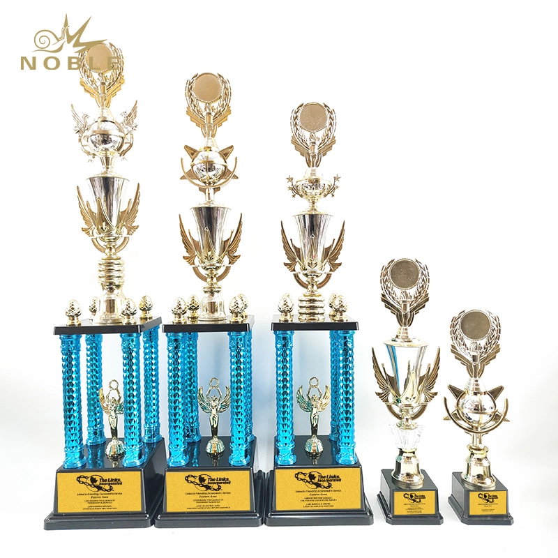 Metal crafts supplier China wholesale sport prize series metal assembled sports trophy 1