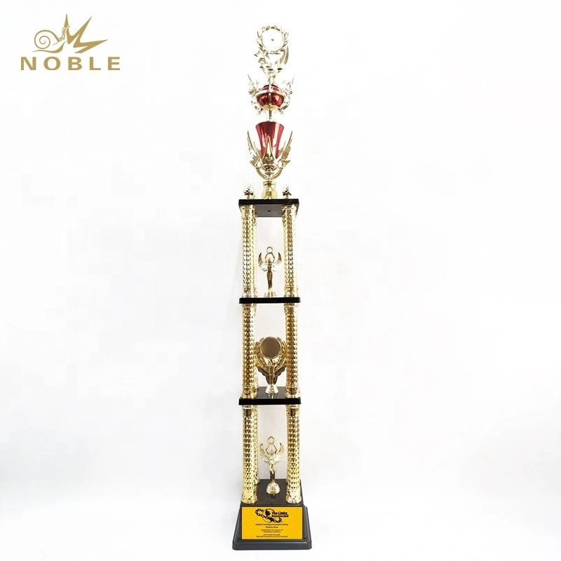 Wholesale Metal Sport Awards Large Four column Cup Trophy For Football Soccer Champions 1