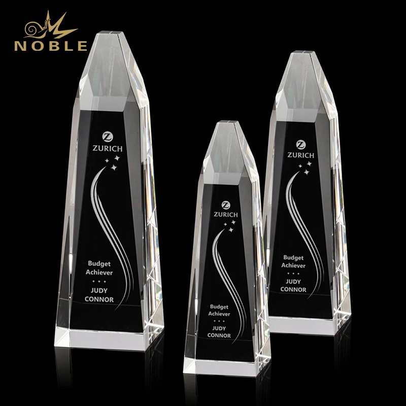 High Quality Heritage Obelisk Award Custom Multi-faceted Crystal Recognition Tower Trophy 1