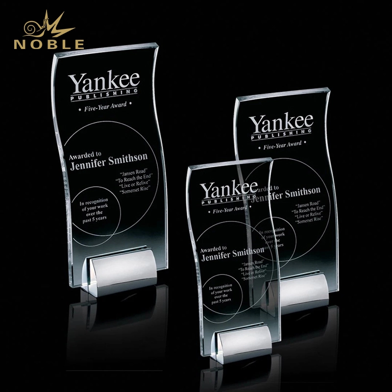Popular Design Starfire Memphis Award Crystal Outstanding Award with Metal Base 1