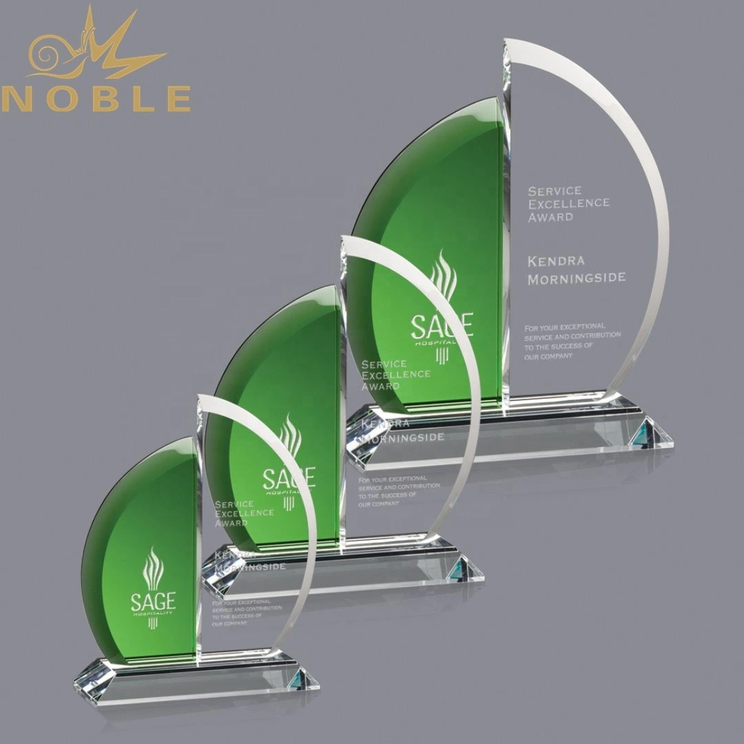 Unique new design custom engraving crystal plaque trophy 1